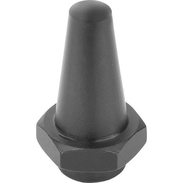 Rest Pad W Spigot, Form:B Round, Internal Thread D=M06, H=12, 5, Sw=17, Carbon Steel